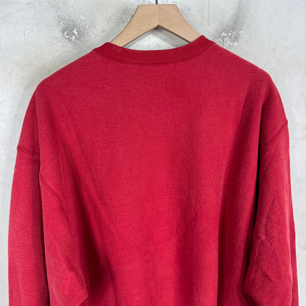 Supreme Red Screenprinted Box Logo Crewneck