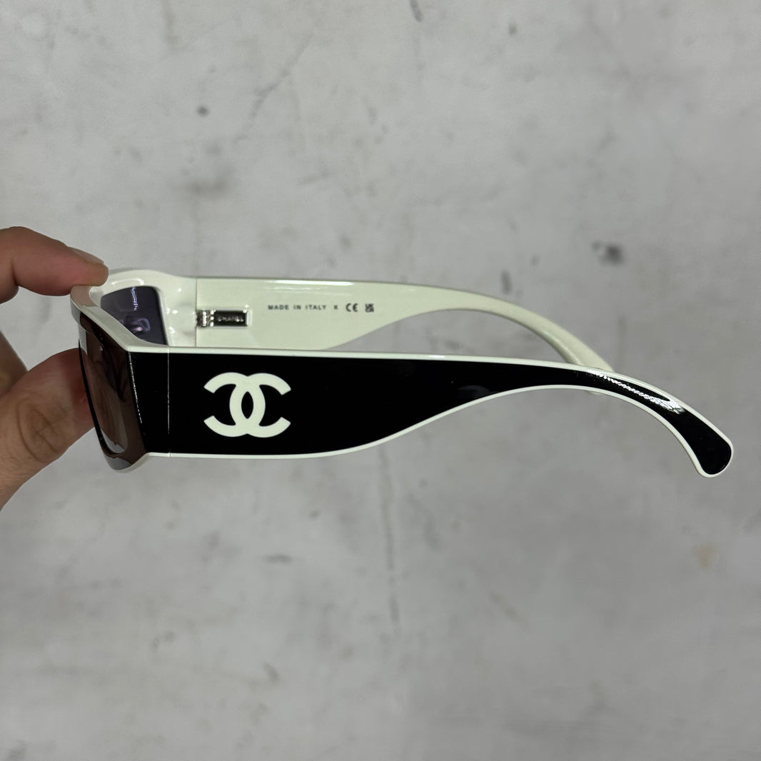 Chanel 6057 Black/White Sunglasses