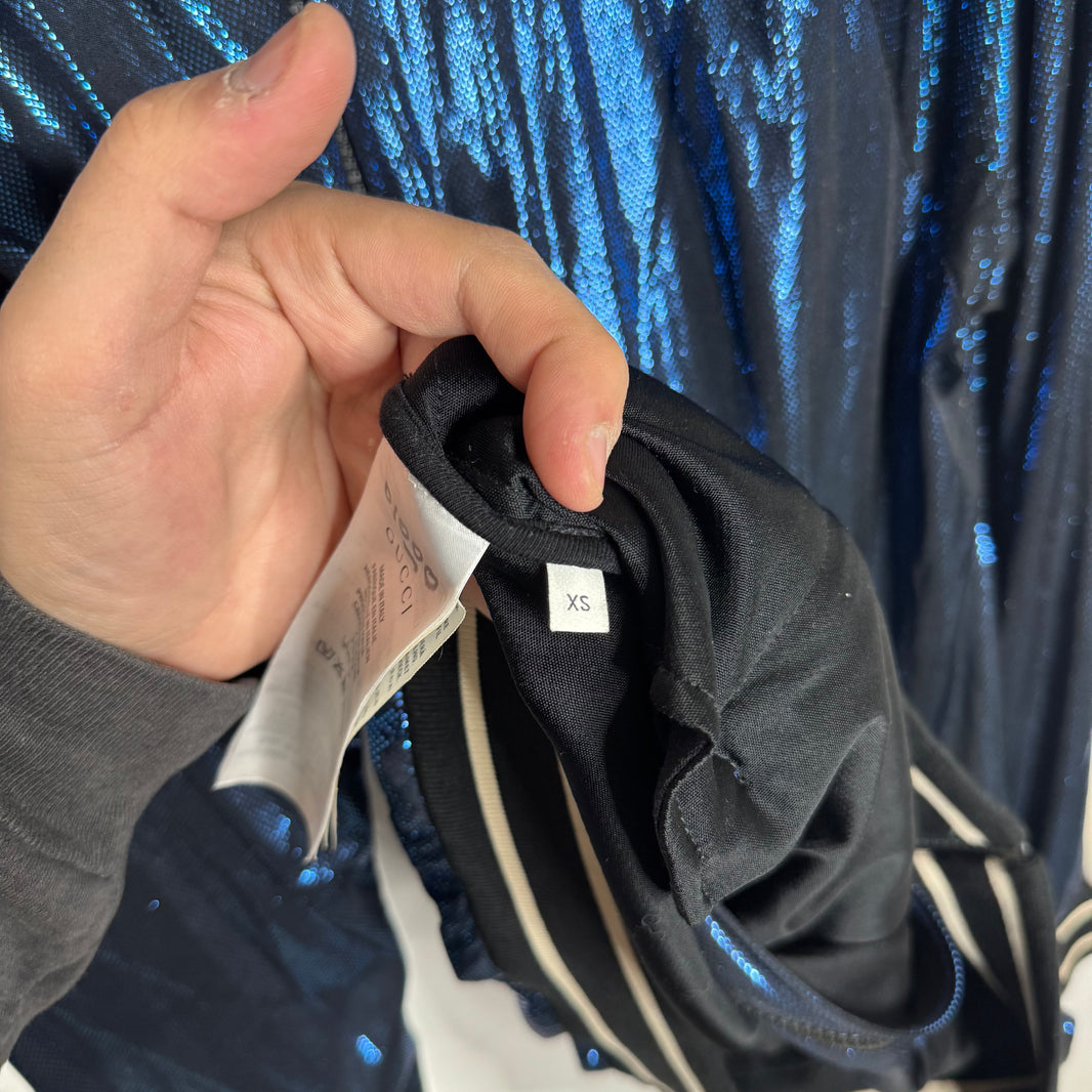Gucci Blue Glitter Track Jacket