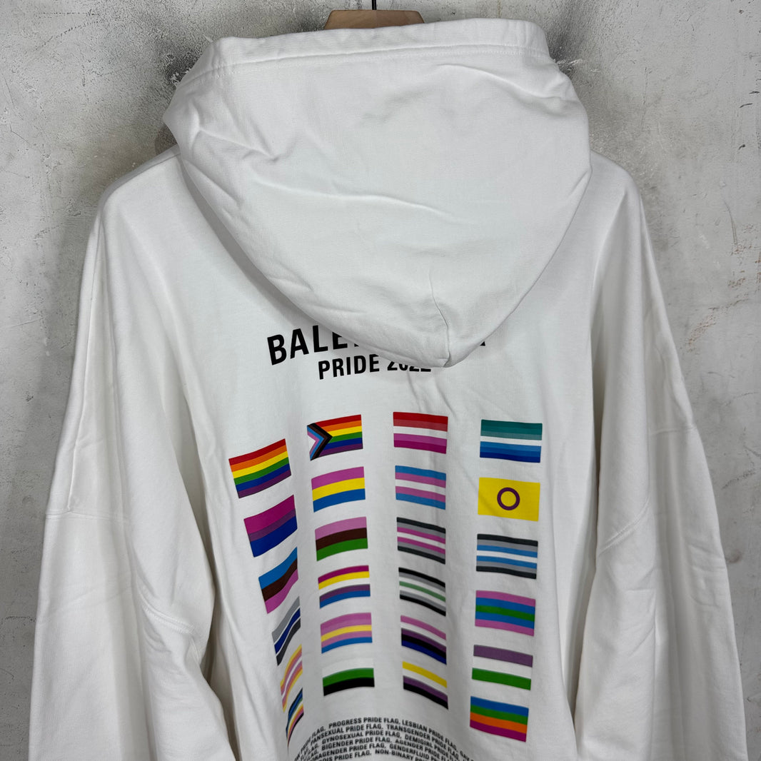 Balenciaga White Pride Hoodie