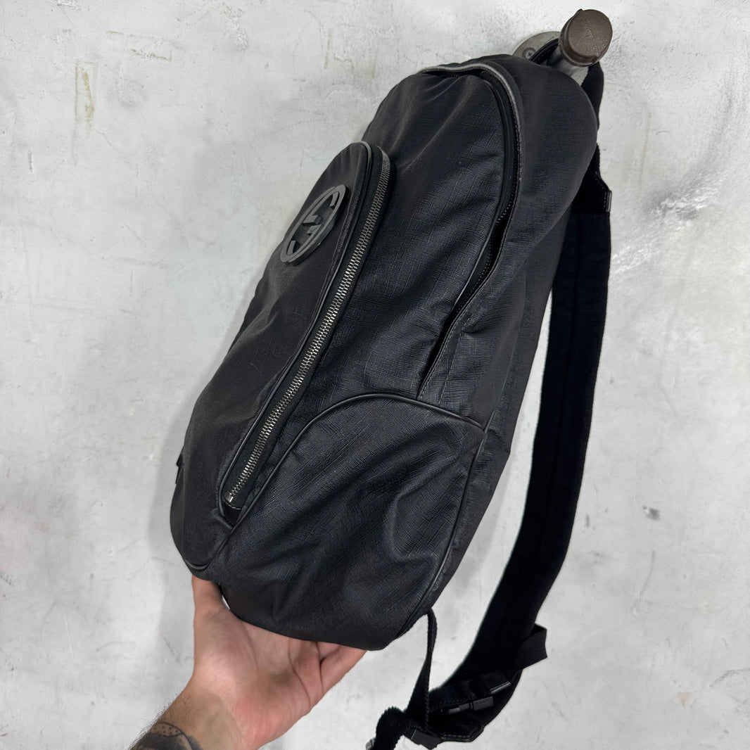 Gucci Sporty Canvas Interlock Backpack