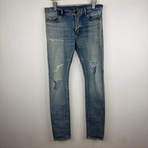 Saint Laurent Light Wash D02 Distressed Jeans