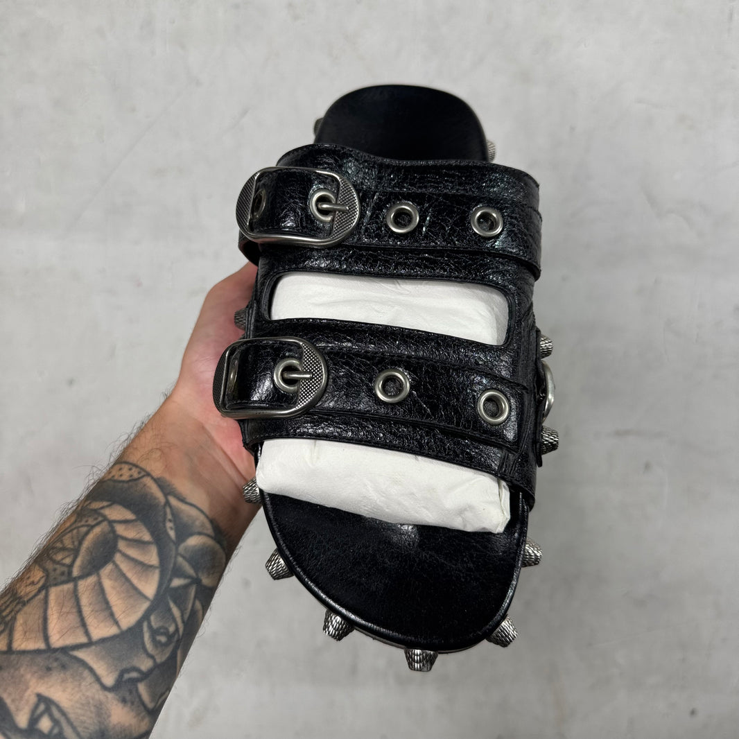 Balenciaga Cagole Studded Sandals