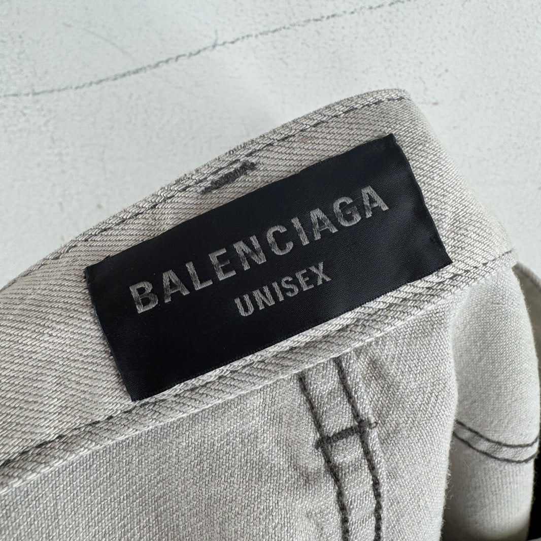 Balenciaga Grey Graffiti Jeans