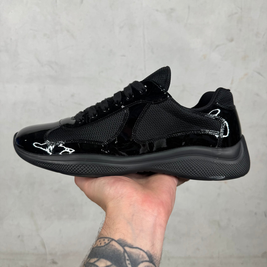 Prada Triple Black Patent Americas Cup