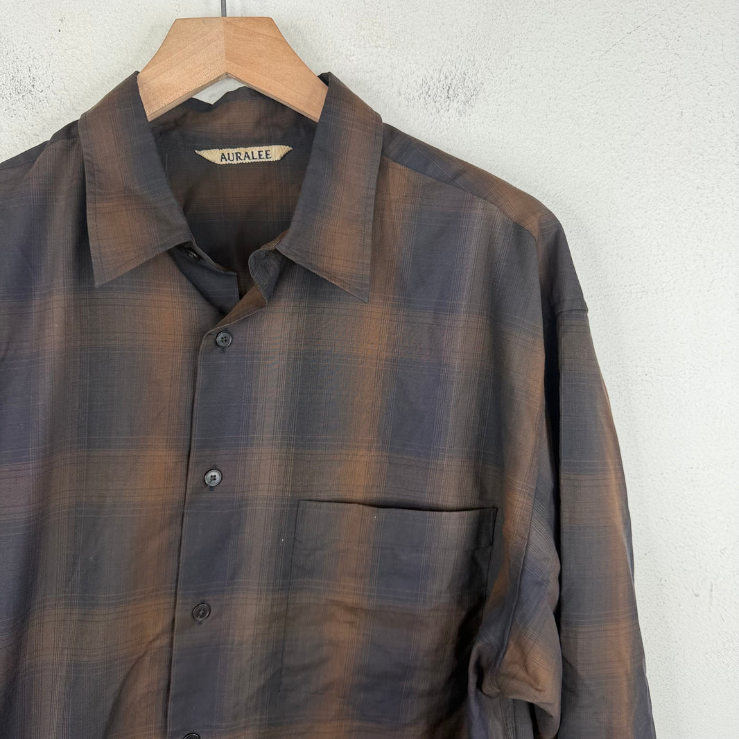 Aura Lee Plaid LS Button Up Shirt