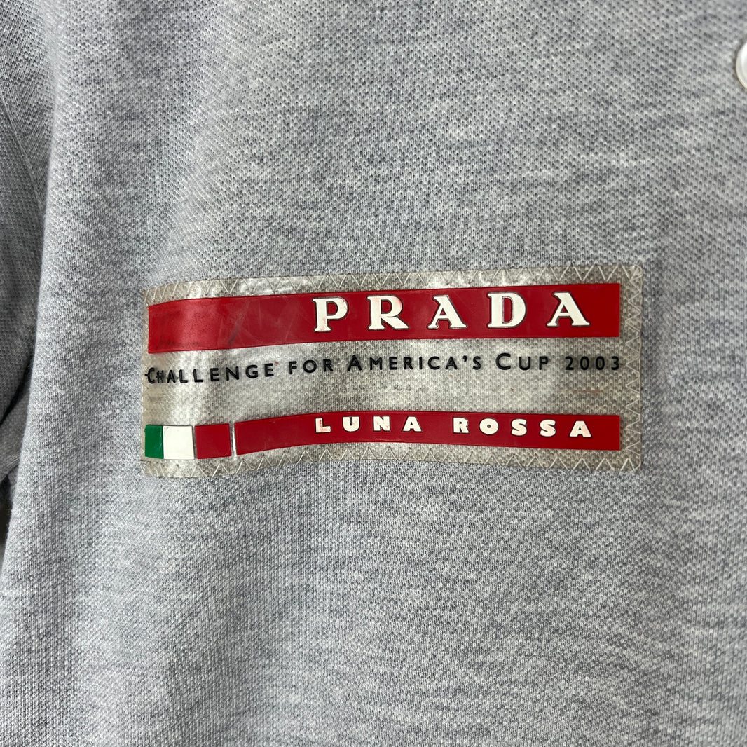 Prada Gray Luna Rossa Polo T-Shirt