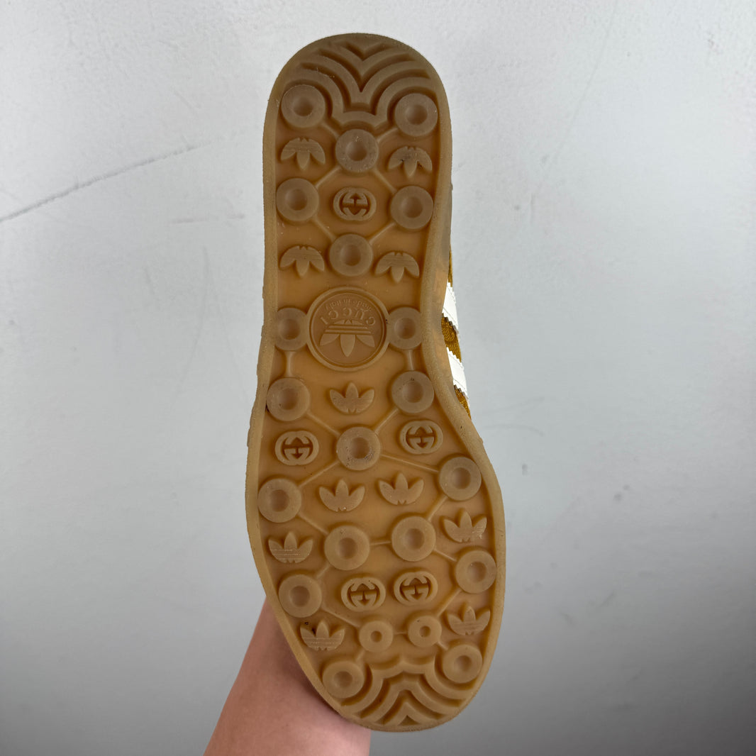Gucci Adidas Brown Monogram Gazelle Sneakers