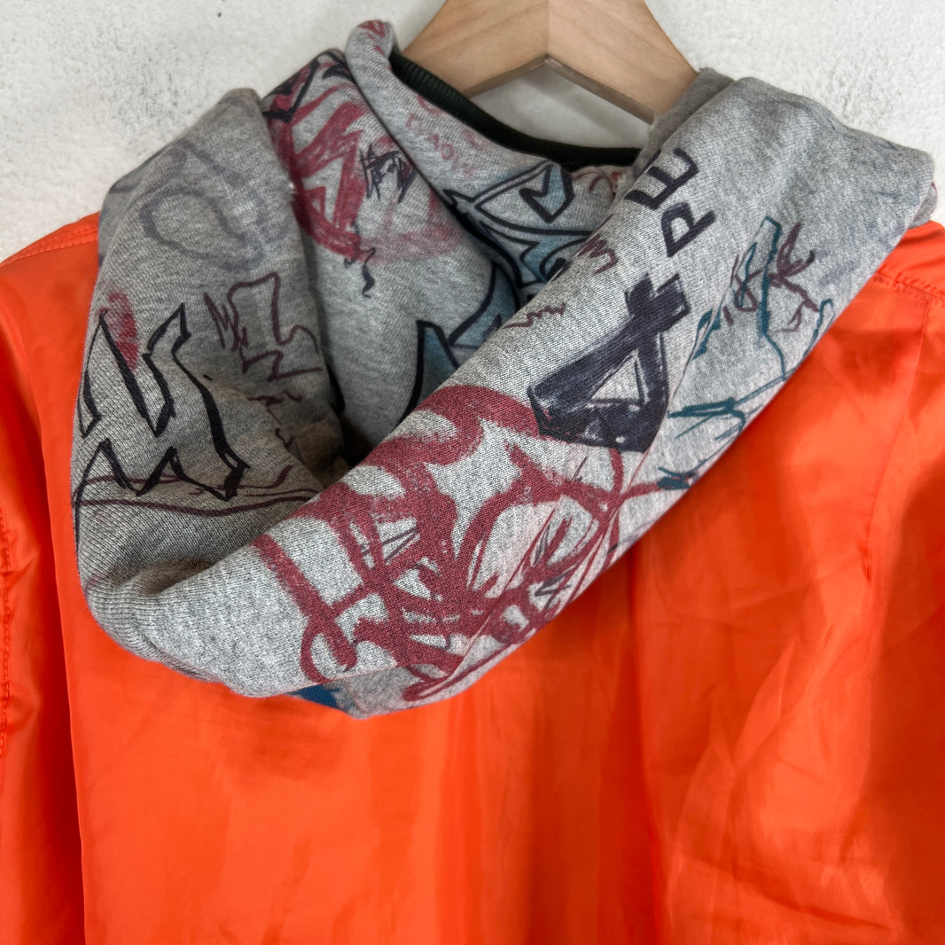 Mowalola Hooded Graffiti Bomber Jacket