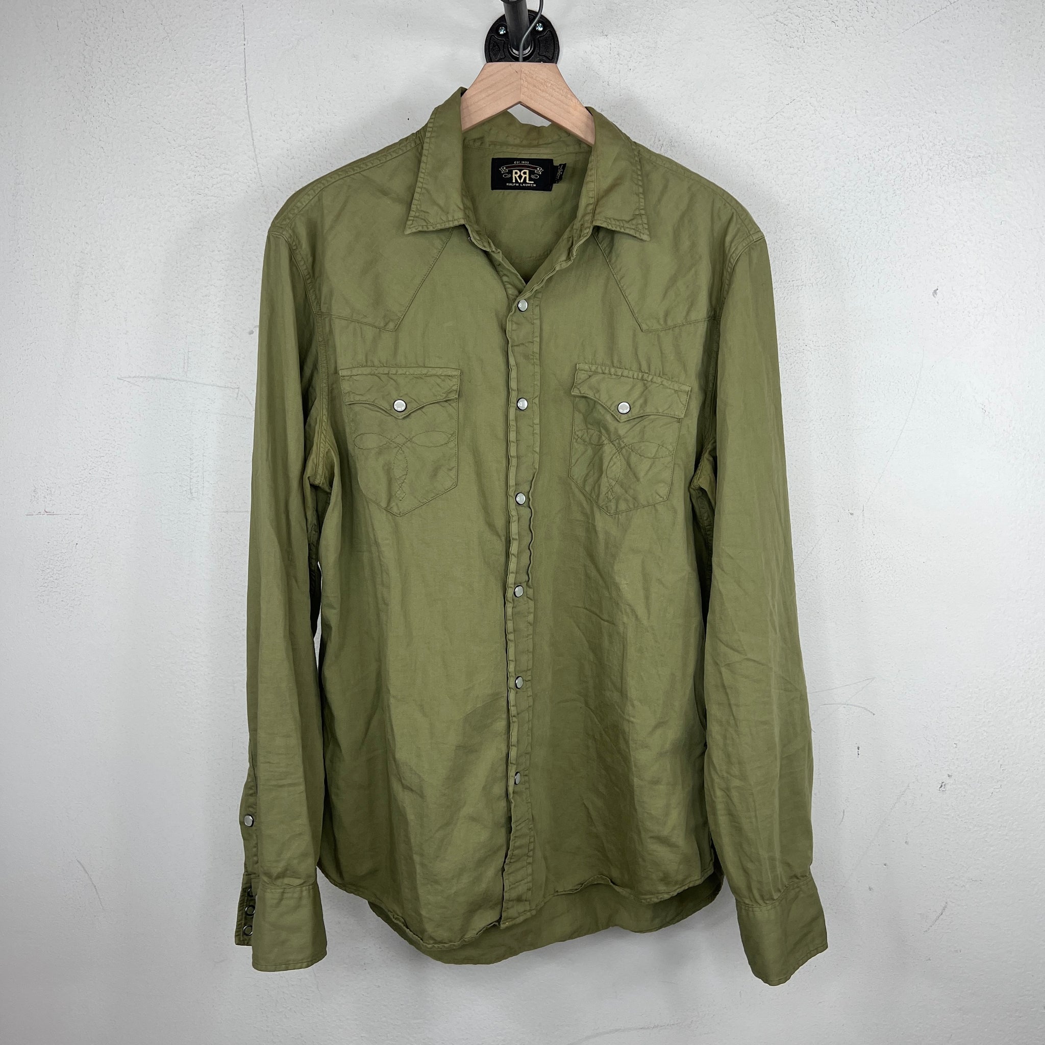 RRL Green Western Shirt