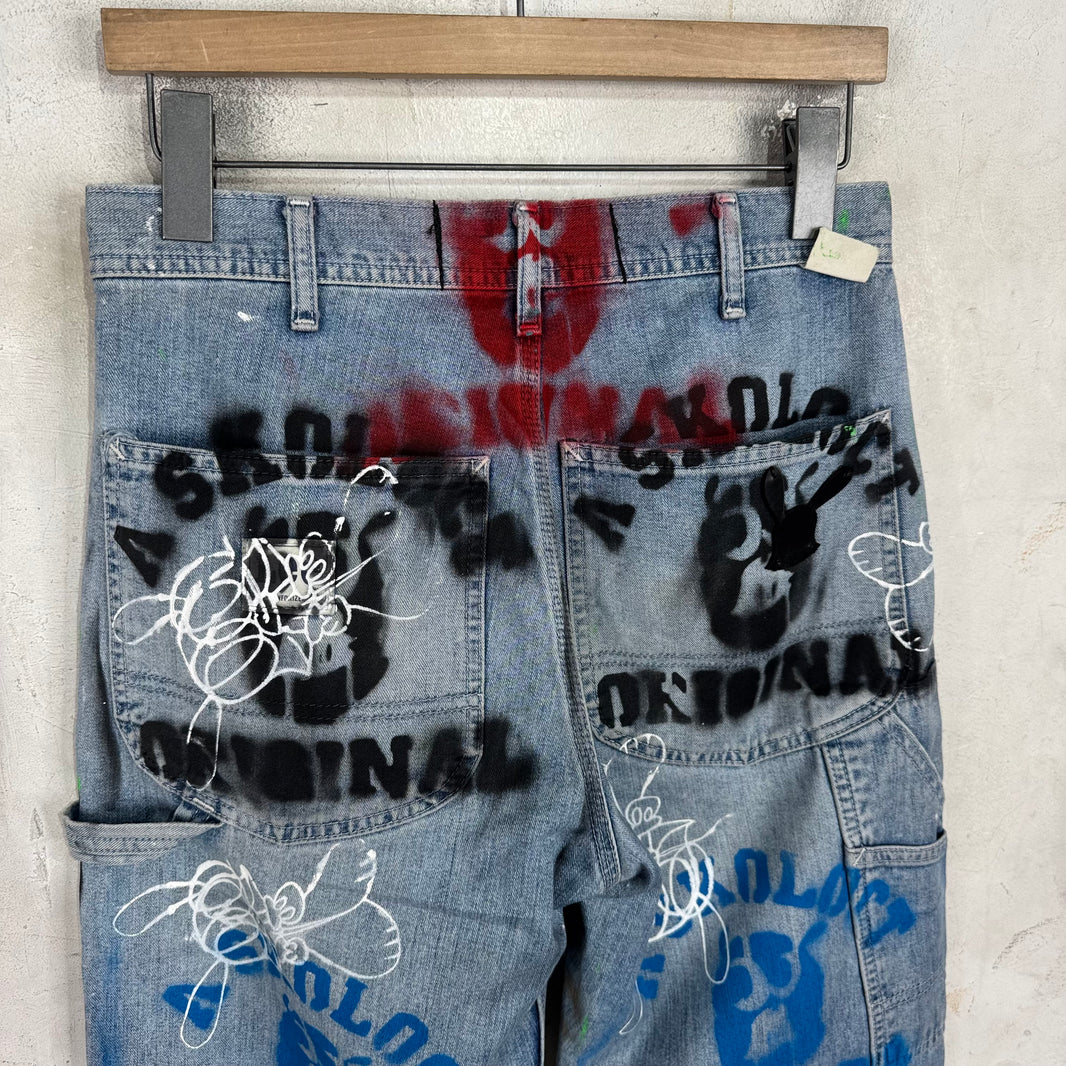 Skoloct Stencil Spraypaint Lee Jeans