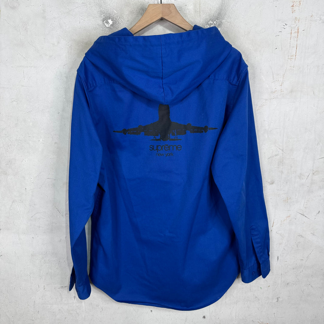 Supreme Blue Planes Hooded Overshirt