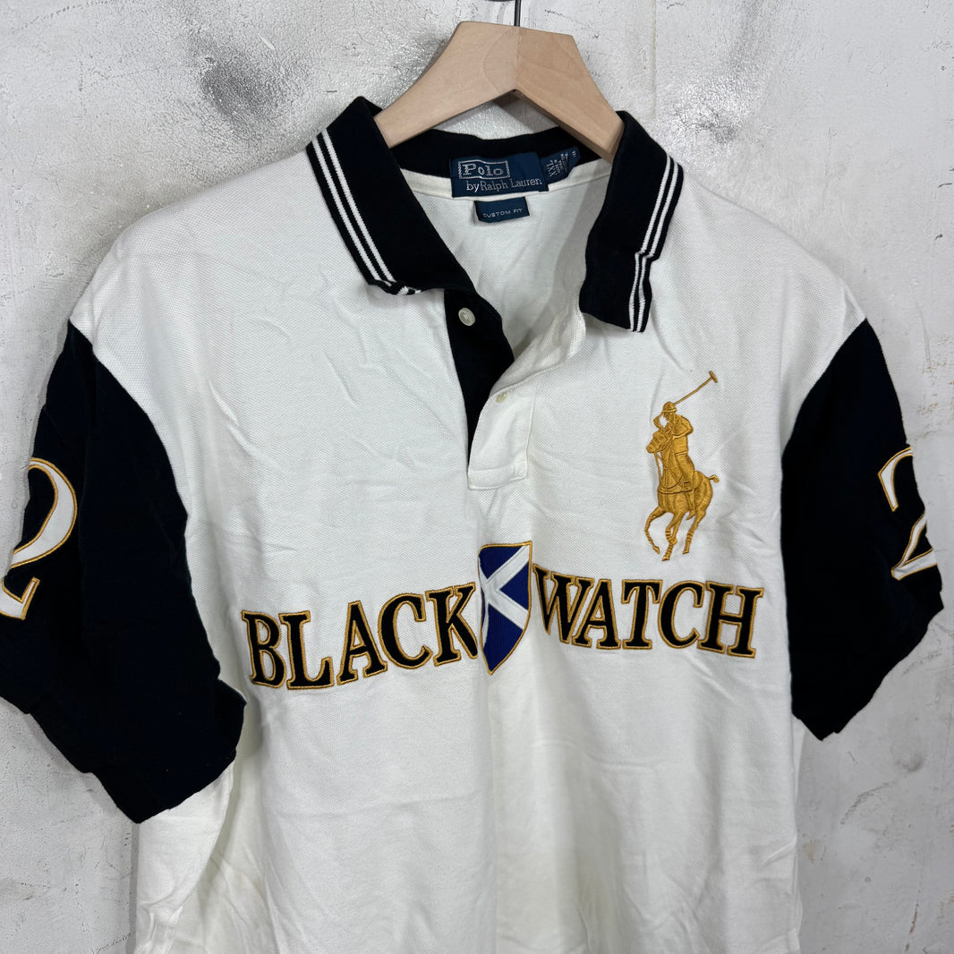 Ralph Lauren White BlackWatch Polo