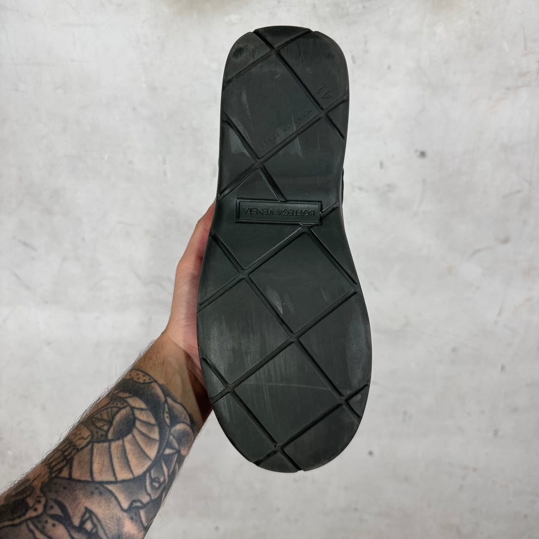 Bottega Veneta Charcoal Bomber Puddle Boots