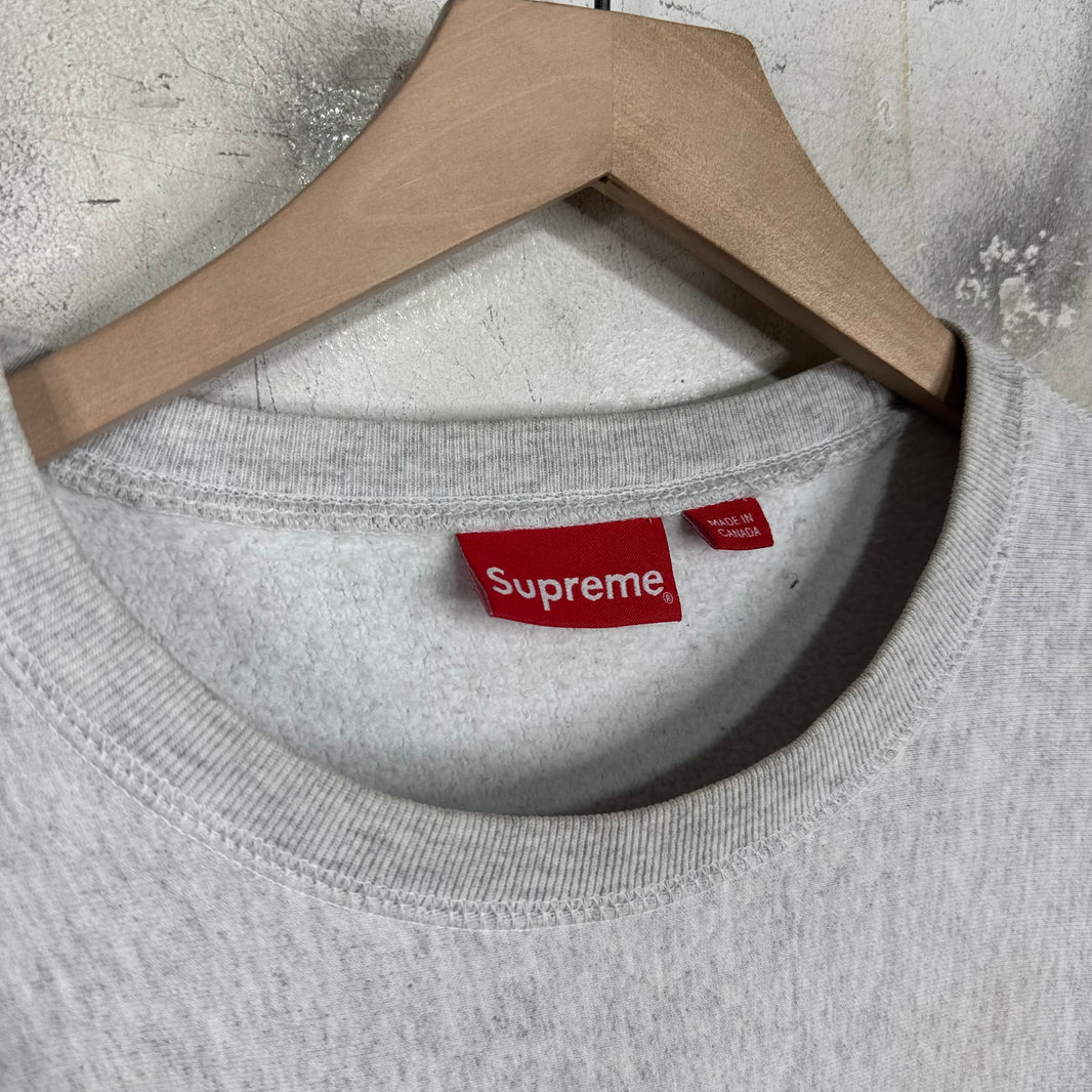 Supreme Grey Box Logo Crewneck