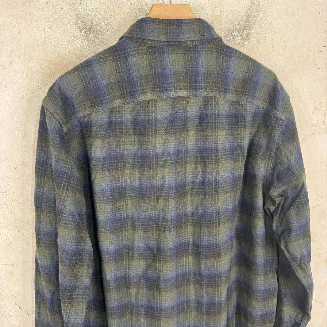 RRL Navy/Olive Heavy Flannel
