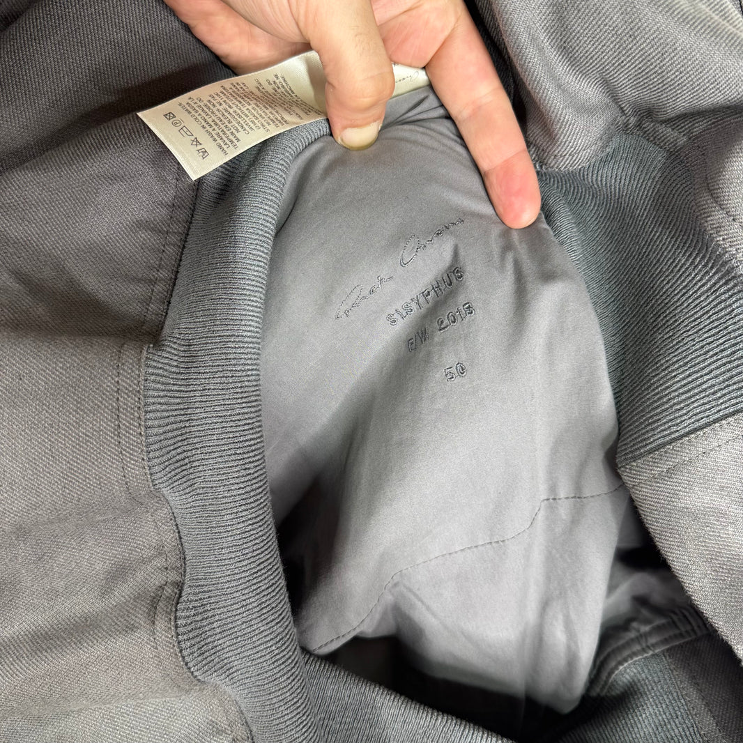 Rick Owens Sisyphus Blu Canvas Bomber