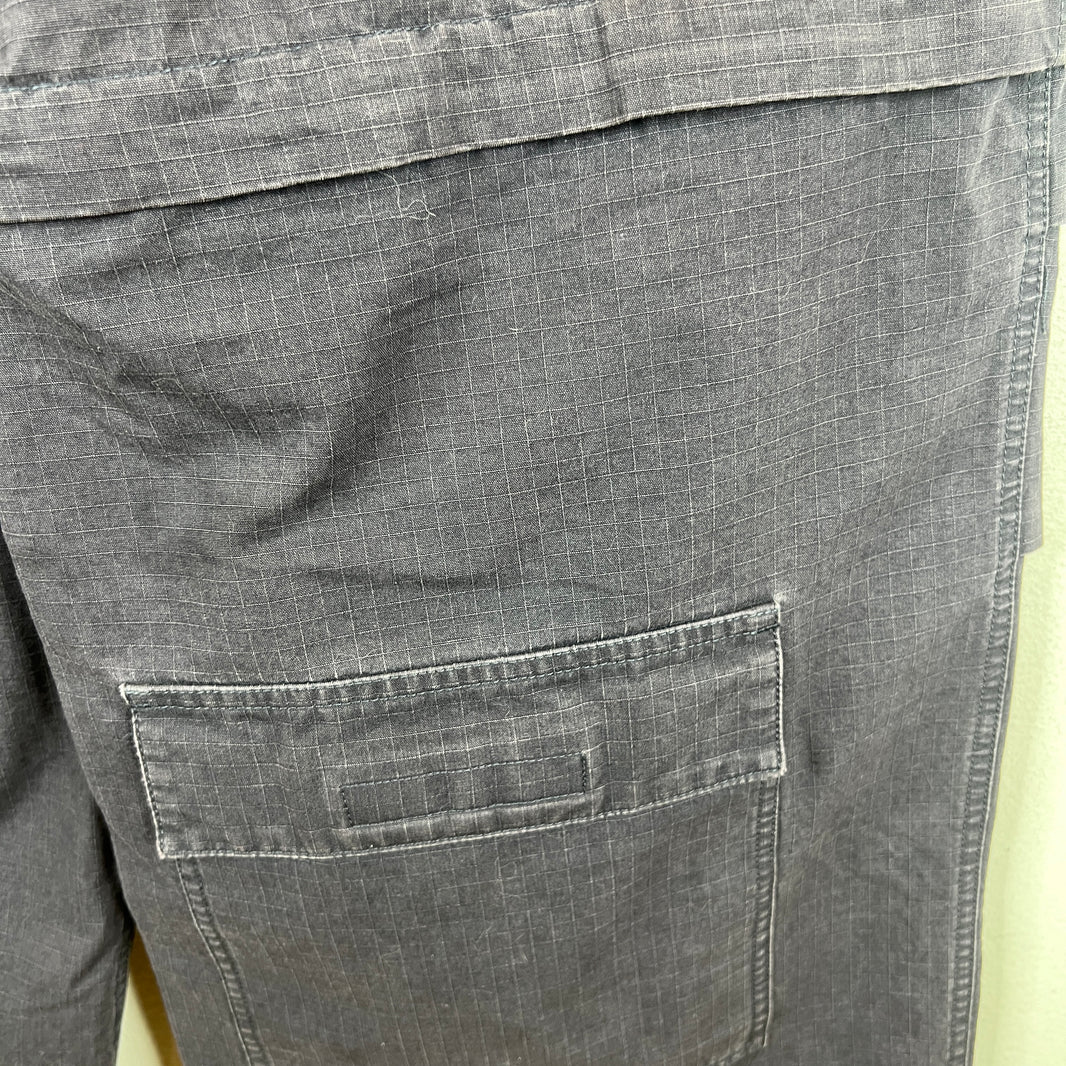 Balenciaga Navy Ripstop Convertible Cargo Trousers