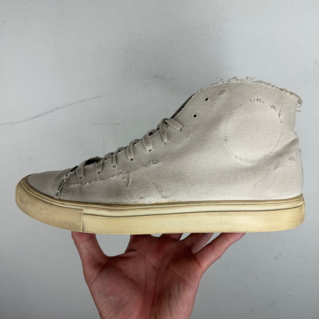 Margiela Deconstructed Canvas High Top Sneakers
