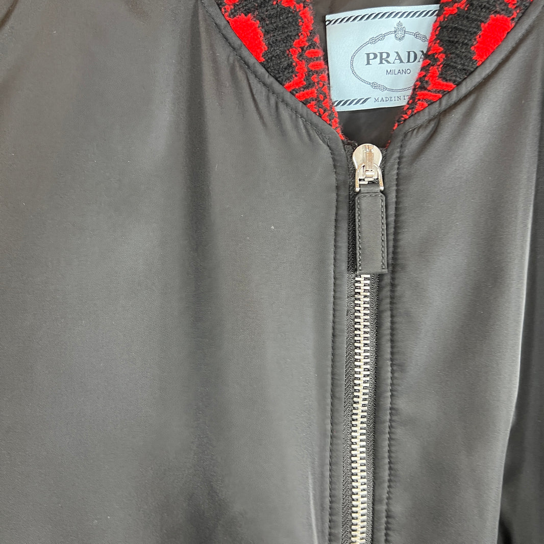 Prada Red Knit Puffer Jacket
