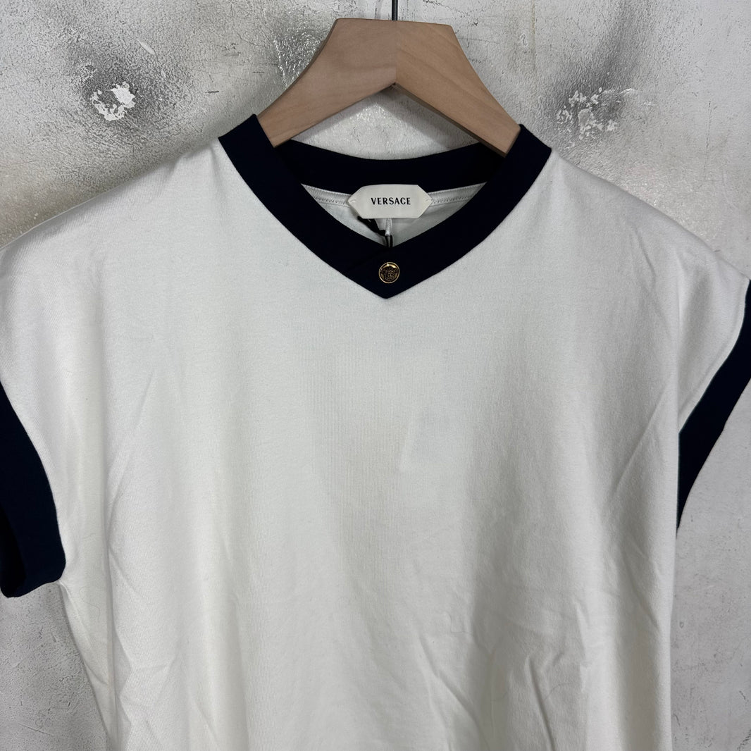 Versace Current Stretch Ringer T-Shirt