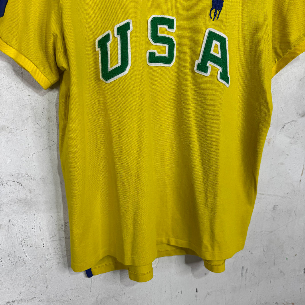 Ralph Lauren Yellow USA Arc Pony Polo