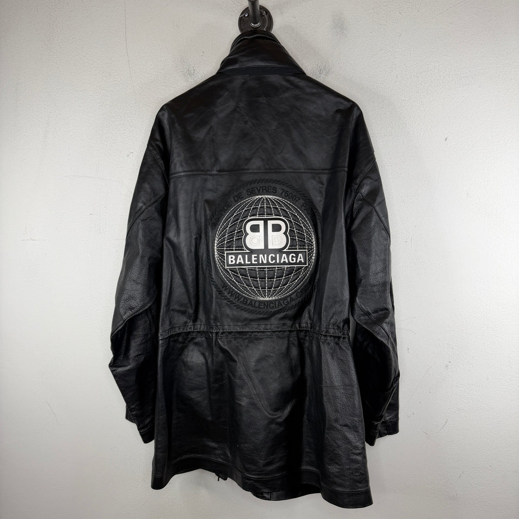 Balenciaga Leather Globe Jacket