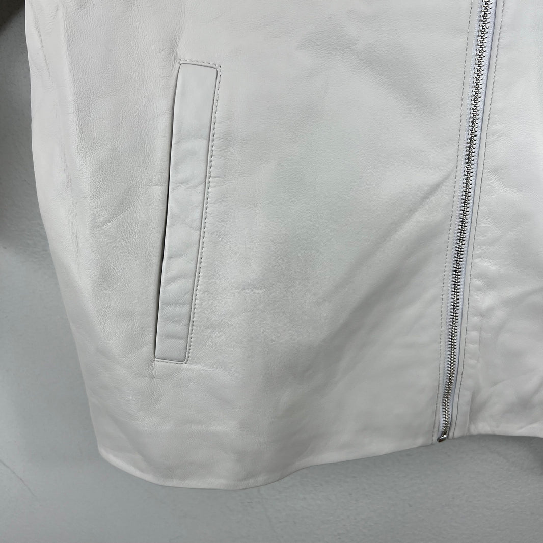 Prada White Nappa Lambskin Jacket