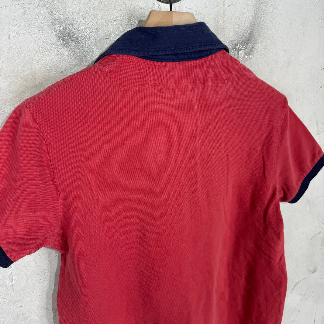 Ralph Lauren Red Diagonal Striped Big Pony Polo