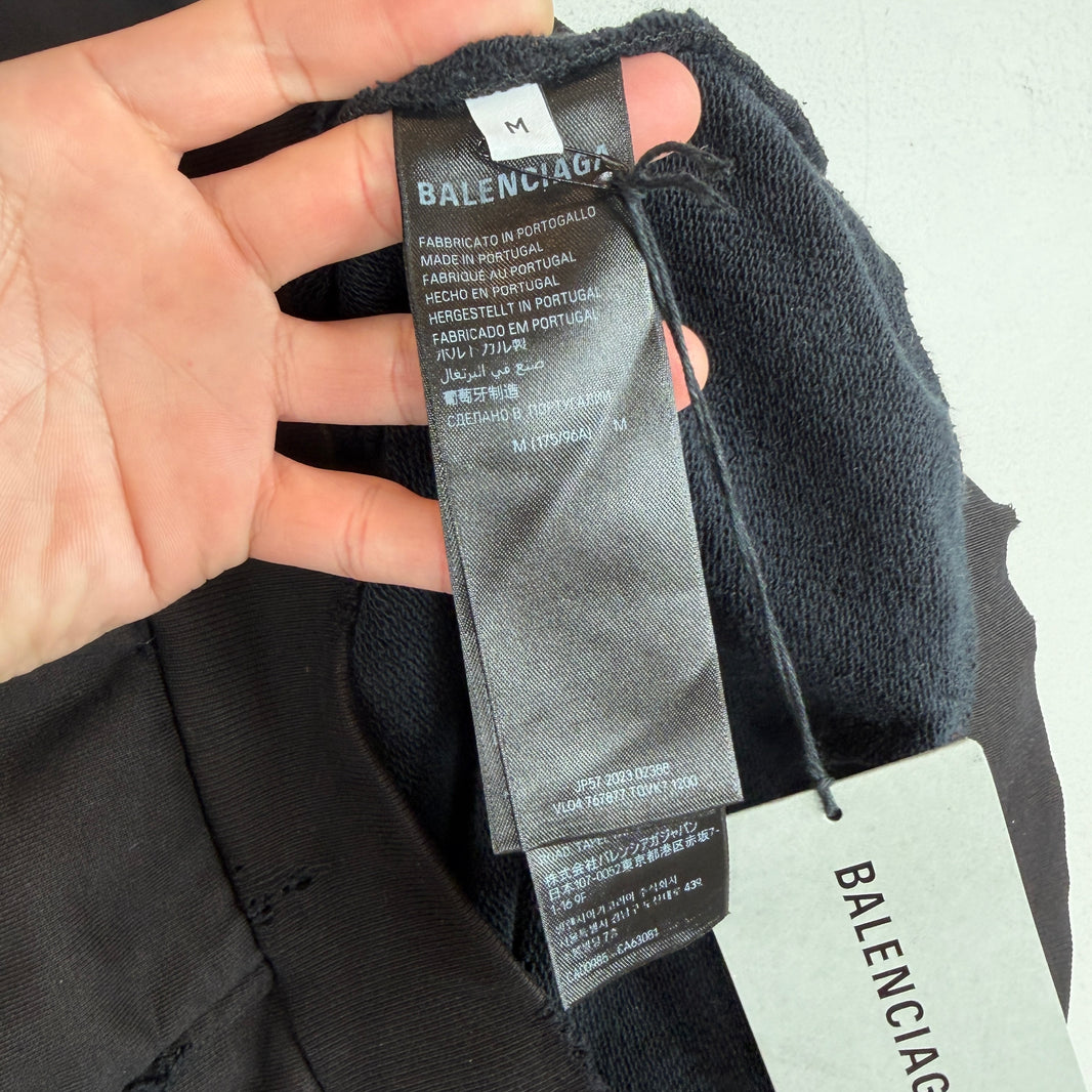 Balenciaga No Logo Black Hoodie