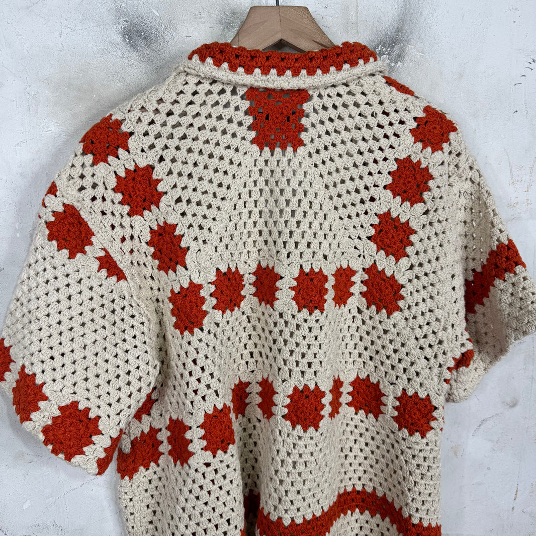 Bode Sun Spot Crochet Shirt
