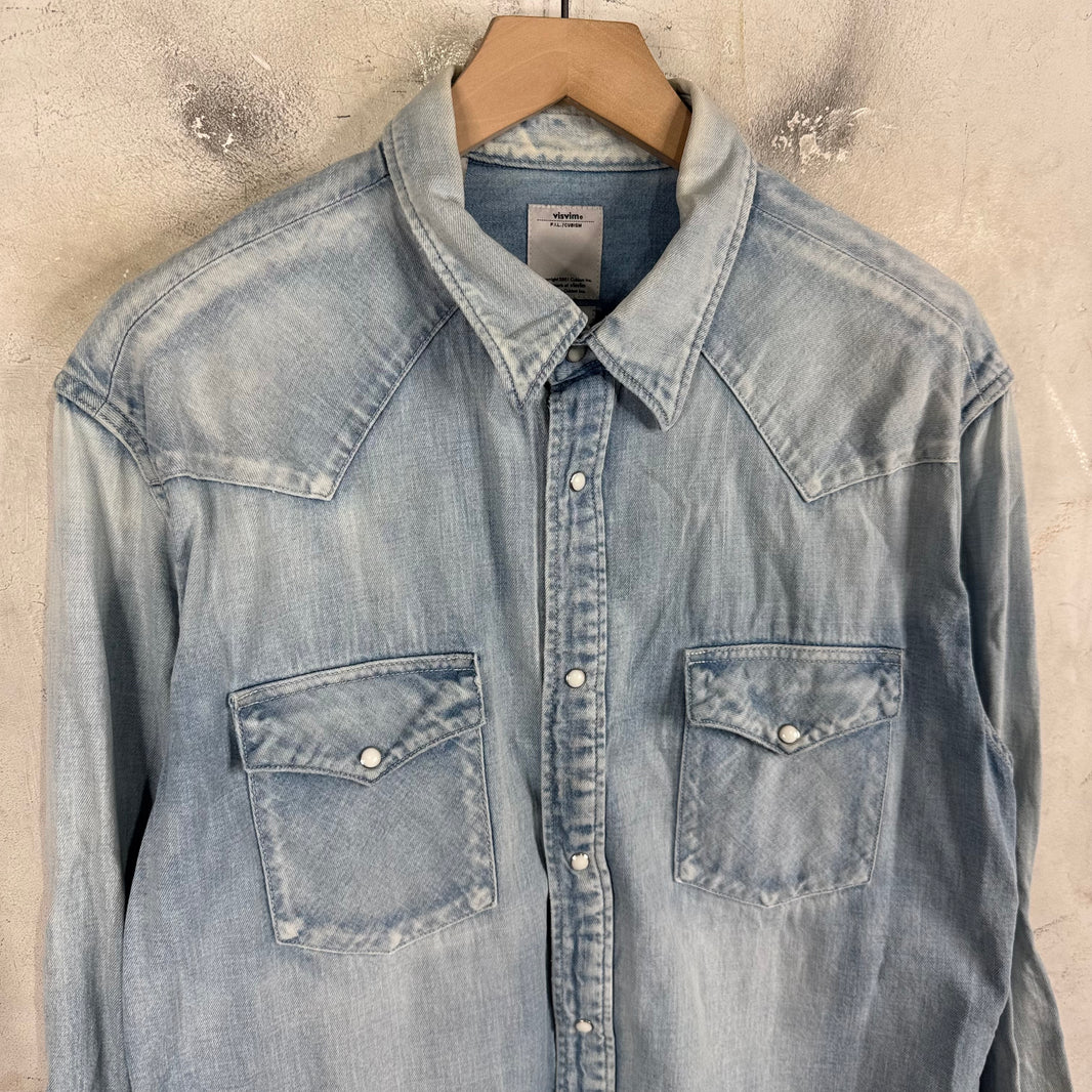 Visvim Denim Elbow Patch L/S Shirt