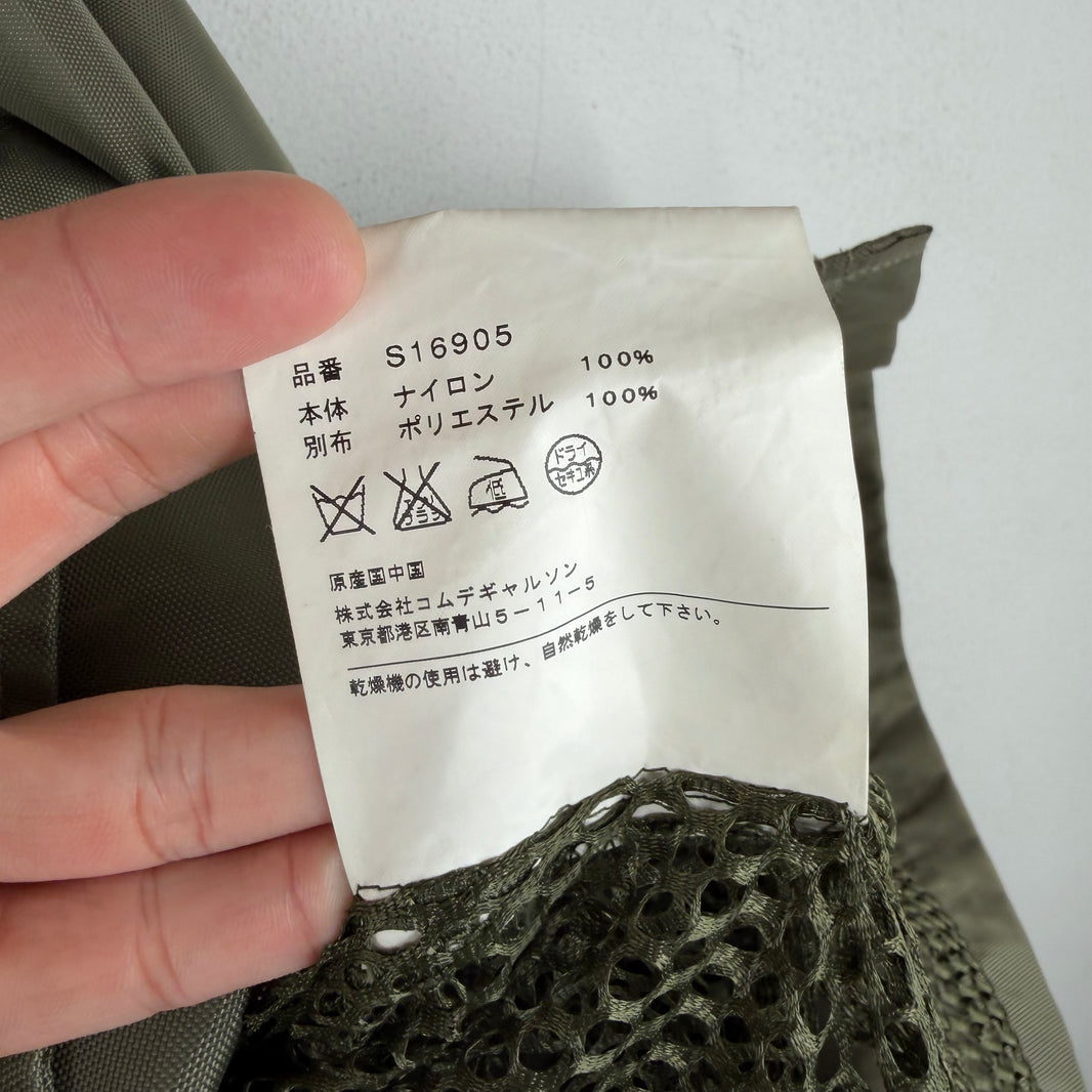 CDG Green Nylon Zip Up Coaches Jacket