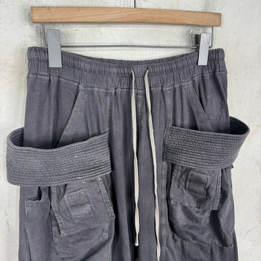 DRKSHDW Grey Smoked Wide Legged Creatch Sweatpants