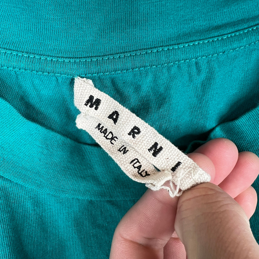 Marni Teal Logo T-Shirt