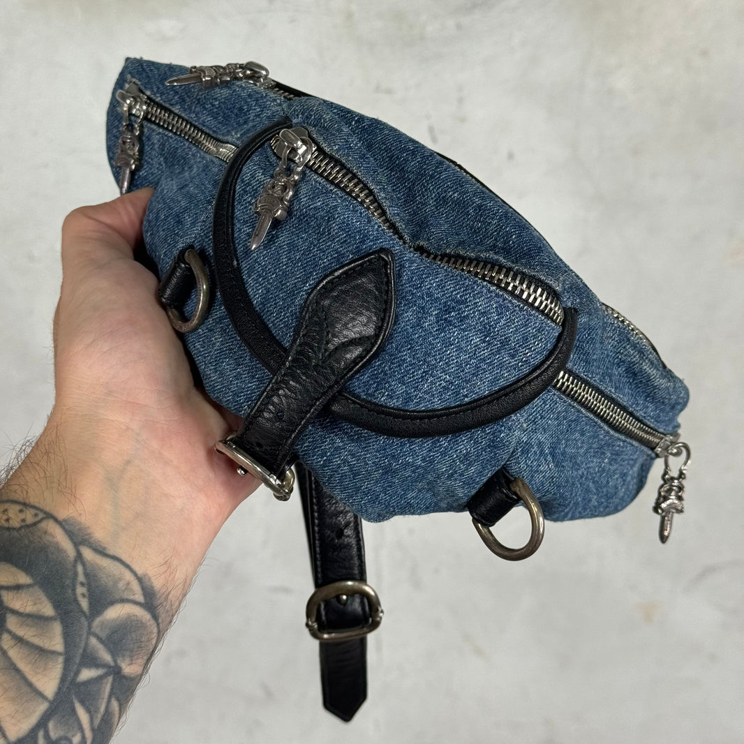 Chrome Hearts Mini Denim Snat Pouch