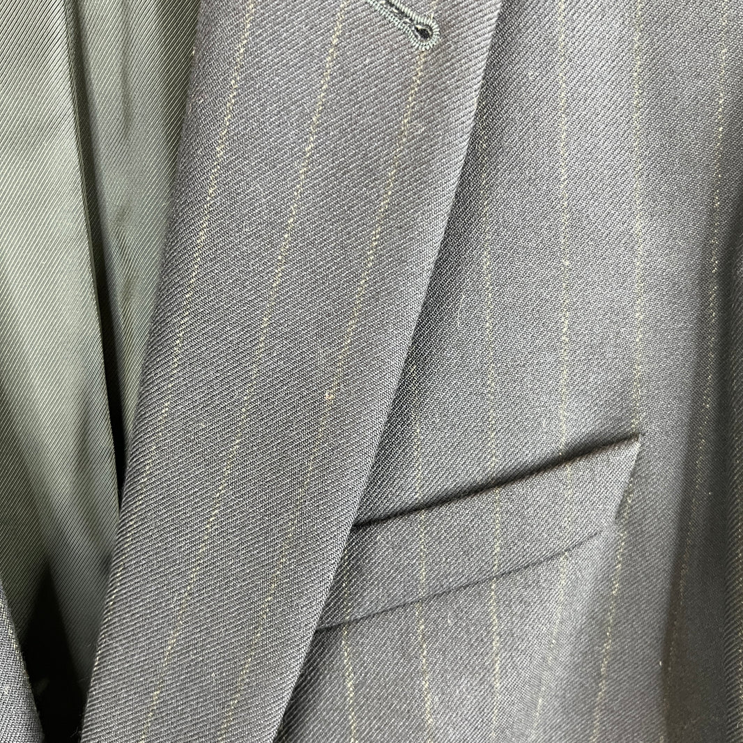 Dries Van Noten Striped Navy Suit Set