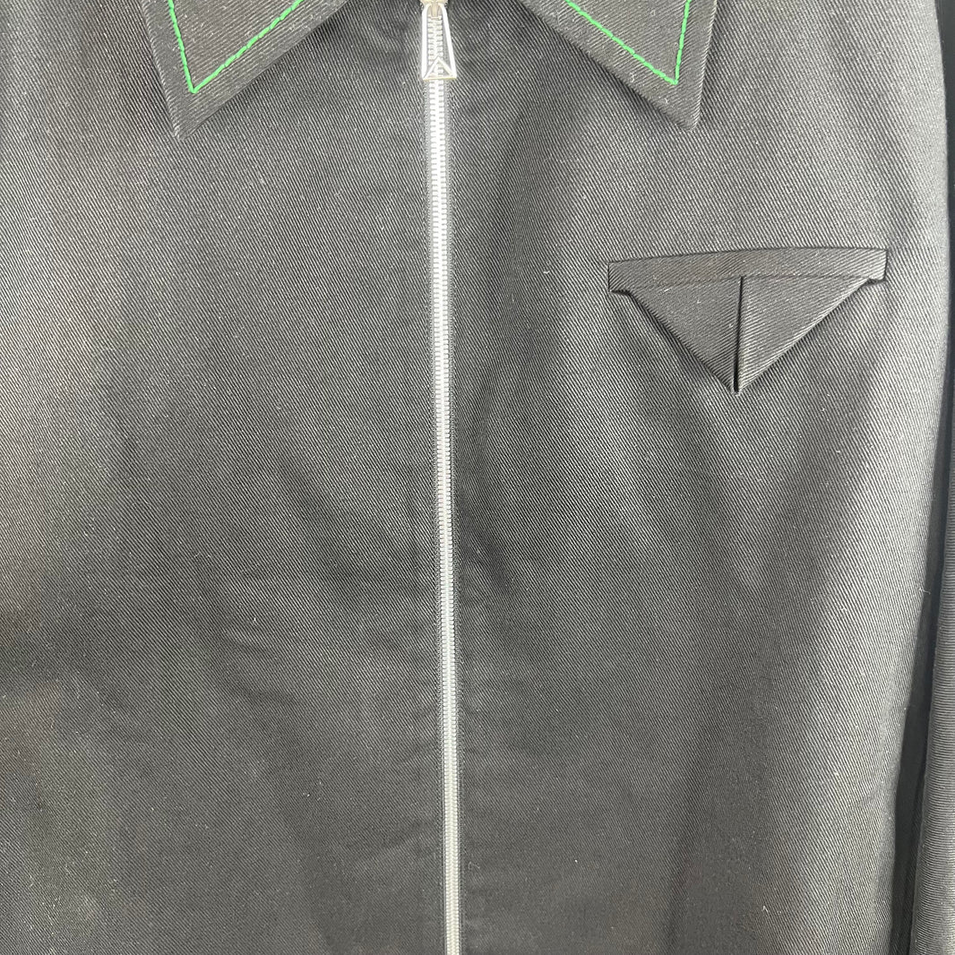 Bottega Veneta Black Contrast Stitch Jacket
