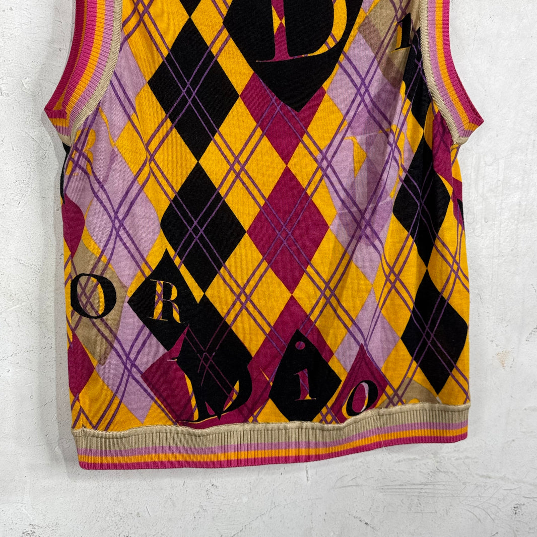 Dior Vintage Patterned Sweater Vest
