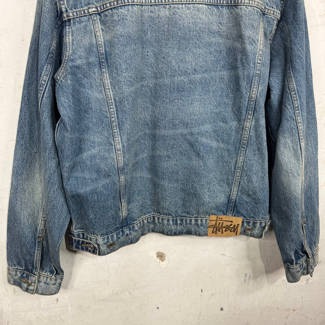 Stussy Indigo LA Wash Denim Trucker Jacket