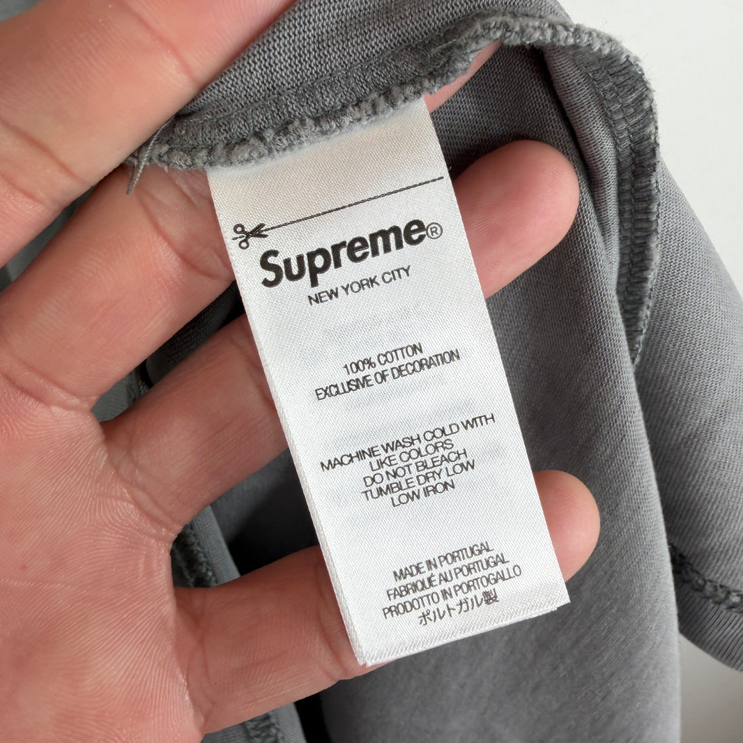 Supreme Gray Small Logo LS Shirt