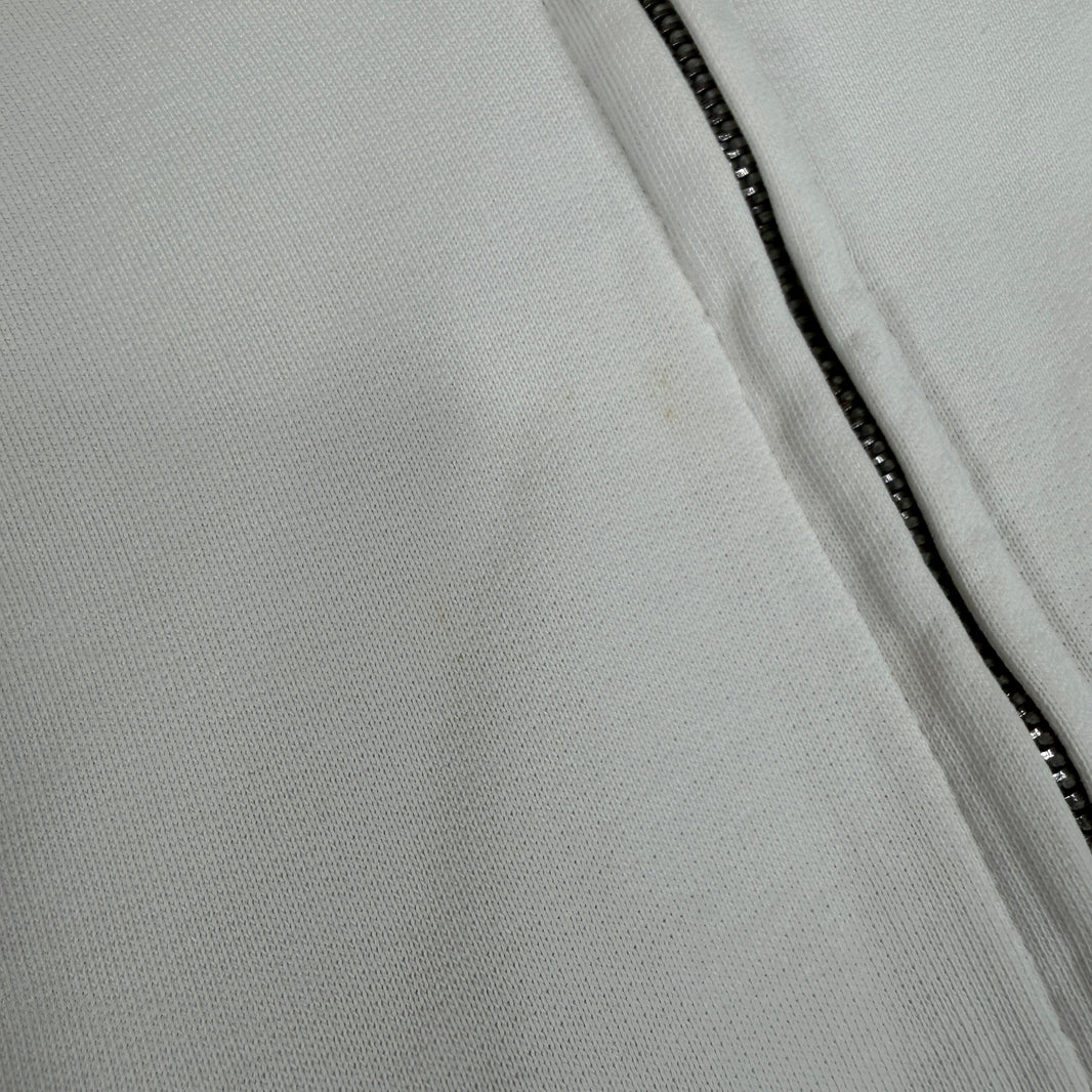 Balenciaga White Energy Label Zip Up Hoodie