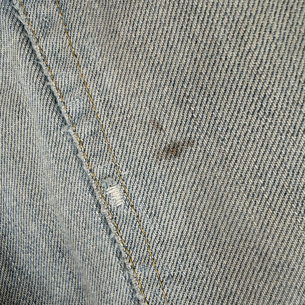 Saint Laurent Light Wash Knee Repair D02 Denim Jeans