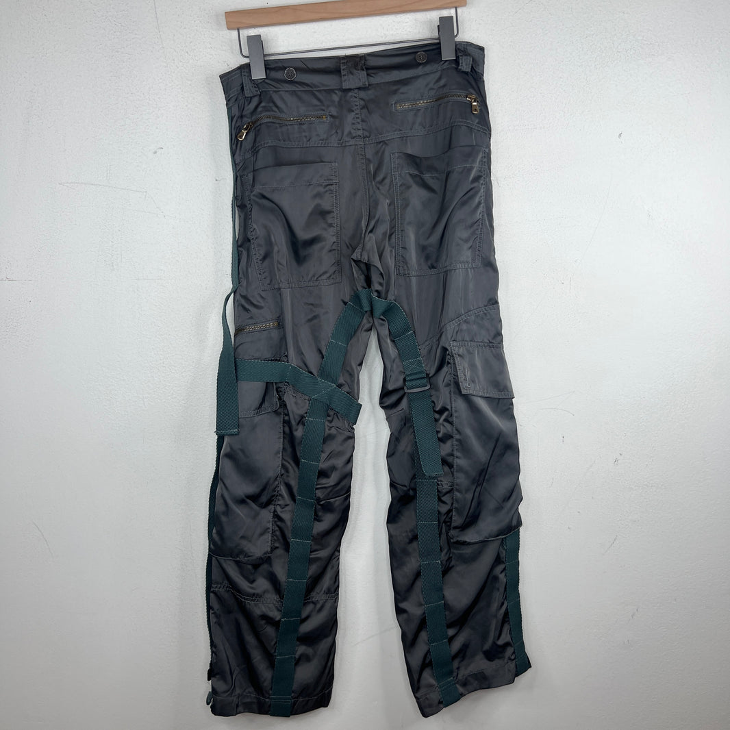 Dolce & Gabbana Grey Polyamide Bondage Pants