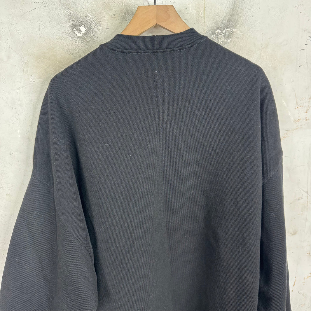 Rick Owens Black Long Heavy Crewneck