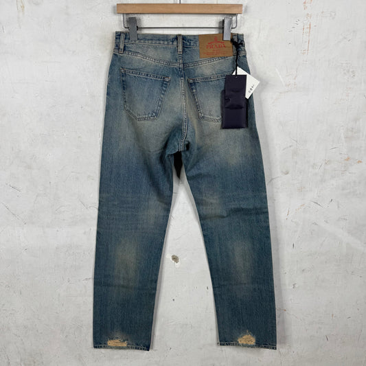 Prada Mudded Wash Straight Legged Jeans