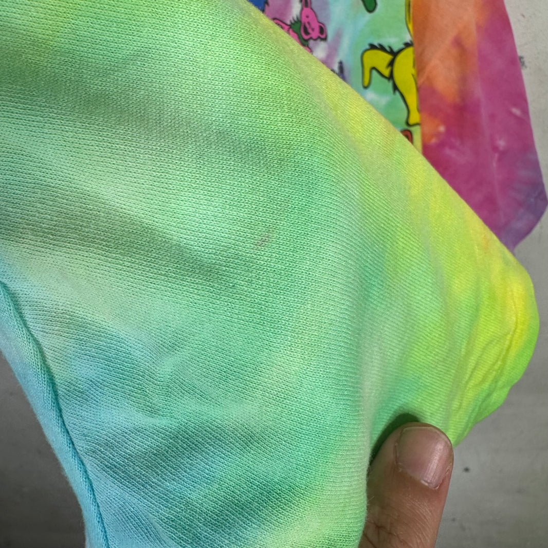 Vintage Grateful Dead Cropped Tie-dye Bears T-Shirt