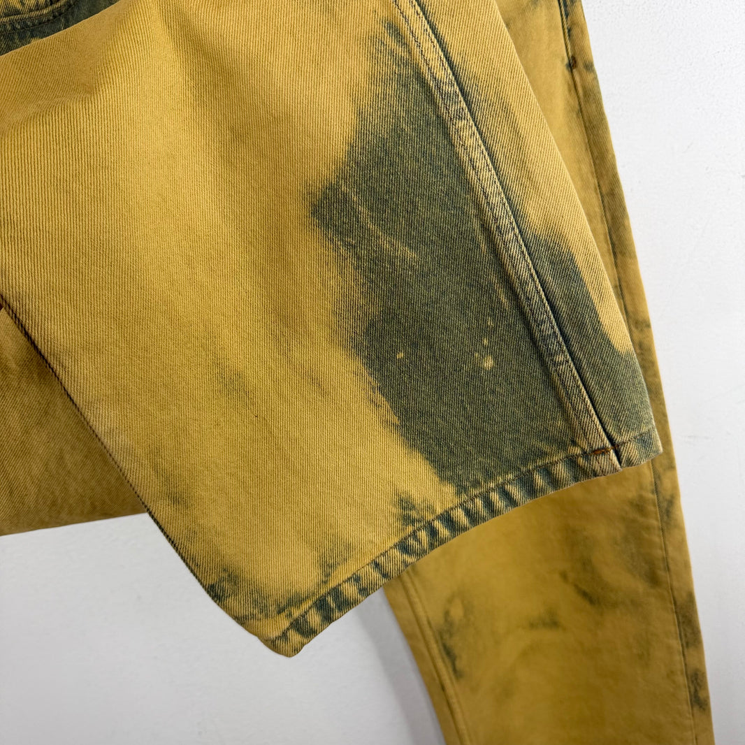 Dries Van Noten Green Bleached Jeans