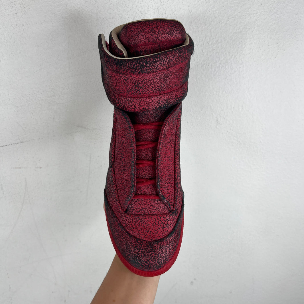 Margiela Red Cracked Future Sneakers