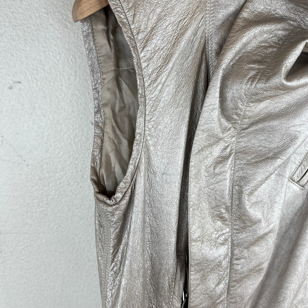 Rick Owens Silver Leather Vest